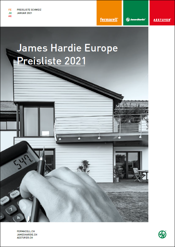 Preisliste James Hardie Schweiz 2021