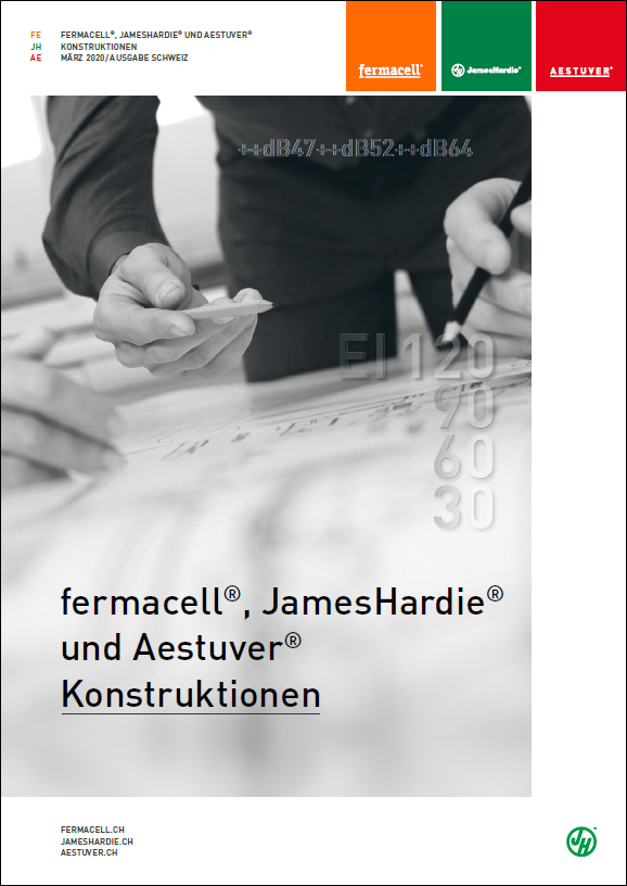 Konstruktionsübersicht fermacell®, JamesHardie® und Aestuver®